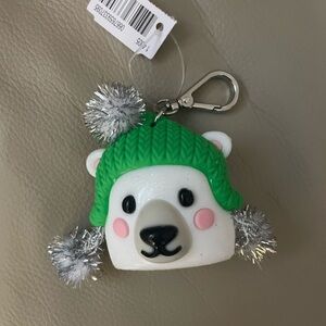NEW***Bath & Body Works Polar Bear With Tinsel Pompoms Pocketbac Holder